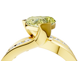 Yellow gold Fancy Yellow Heart  Solitaire Channel-Set Split Shank Ring with Tension Prong Setting_7