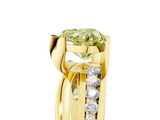Yellow gold Fancy Yellow Heart  Solitaire Channel-Set Split Shank Ring with Tension Prong Setting_8
