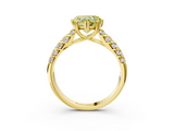 Yellow gold Fancy Yellow Heart  Solitaire Chevron Pave Diamond Engagement Ring with Six-Prong Setting_6