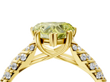 Yellow gold Fancy Yellow Heart  Solitaire Chevron Pave Diamond Engagement Ring with Six-Prong Setting_7