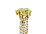 Yellow gold Fancy Yellow Heart  Solitaire Chevron Pave Diamond Engagement Ring with Six-Prong Setting_8