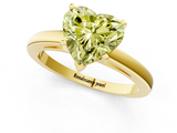 Yellow gold Fancy Yellow Heart  Solitaire Diamond Engagement Ring with Four-Prong Setting on a Classic Band_4