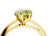 Yellow gold Fancy Yellow Heart  Solitaire Diamond Engagement Ring with Four-Prong Setting on a Classic Band_7