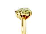 Yellow gold Fancy Yellow Heart  Solitaire Diamond Engagement Ring with Four-Prong Setting on a Classic Band_8