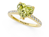 Yellow gold Fancy Yellow Heart  Solitaire Diamond Engagement Ring with Pave Band and Six-Prong Setting_21