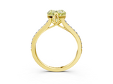 Yellow gold Fancy Yellow Heart  Solitaire Diamond Engagement Ring with Pave Band and Six-Prong Setting_23