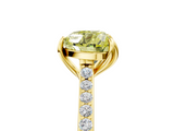 Yellow gold Fancy Yellow Heart  Solitaire Diamond Engagement Ring with Pave Band and Six-Prong Setting_25