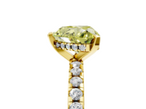 Yellow gold Fancy Yellow Heart  Solitaire Diamond Pavé Band with Four-Prong Setting_49