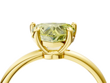 Yellow gold Fancy Yellow Heart  Solitaire Diamond Ring with 4-Prong Setting on a Classic Band_7
