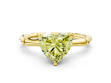 Yellow gold Fancy Yellow Heart  Solitaire Diamond Ring with Bamboo Band and Four-Prong Setting_56