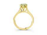 Yellow gold Fancy Yellow Heart  Solitaire Diamond Ring with Cathedral Band and Four-Prong Setting_69