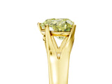 Yellow gold Fancy Yellow Heart  Solitaire Diamond Ring with Cathedral Band and Four-Prong Setting_71