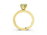 Yellow gold Fancy Yellow Heart  Solitaire Diamond Ring with Channel-Set Baguette Band and Four-Prong Setting_66