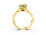 Yellow gold Fancy Yellow Heart  Solitaire Diamond Ring with Channel-Set Band and Four-Prong Setting_6