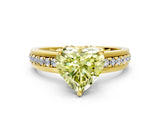 Yellow gold Fancy Yellow Heart  Solitaire Diamond Ring with Channel Set Band and Six-Prong Setting_48