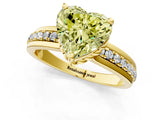 Yellow gold Fancy Yellow Heart  Solitaire Diamond Ring with Channel Set Band and Six-Prong Setting_49