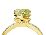 Yellow gold Fancy Yellow Heart  Solitaire Diamond Ring with Channel Set Band and Six-Prong Setting_52