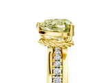Yellow gold Fancy Yellow Heart  Solitaire Diamond Ring with Channel Set Band and Six-Prong Setting_53