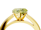 Yellow gold Fancy Yellow Heart  Solitaire Diamond Ring with Four-Prong Setting and Classic Band_7
