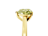 Yellow gold Fancy Yellow Heart  Solitaire Diamond Ring with Four-Prong Setting and Classic Band_8