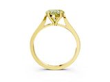 Yellow gold Fancy Yellow Heart  Solitaire Diamond Ring with Four-Prong Setting and Tapered Band 3