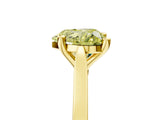 Yellow gold Fancy Yellow Heart  Solitaire Diamond Ring with Four-Prong Setting and Tapered Band 5