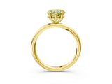 Yellow gold Fancy Yellow Heart  Solitaire Diamond Ring with Four-Prong Setting on a Plain Band_22