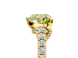Yellow gold Fancy Yellow Heart  Solitaire Diamond Ring with Pavé Band and Four-Prong Setting_106