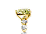 Yellow gold Fancy Yellow Heart  Solitaire Diamond Ring with Pave Band and Four-Prong Setting_277