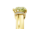 Yellow gold Fancy Yellow Heart  Solitaire Diamond Ring with Pave Band and Six-Prong Setting_37
