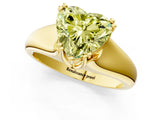 Yellow gold Fancy Yellow Heart  Solitaire Diamond Ring with Six-Prong Cathedral Setting_33