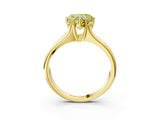 Yellow gold Fancy Yellow Heart  Solitaire Diamond Ring with Six-Prong Cathedral Setting_35
