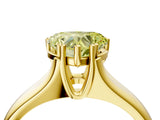 Yellow gold Fancy Yellow Heart  Solitaire Diamond Ring with Six-Prong Cathedral Setting_36