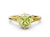 Yellow gold Fancy Yellow Heart  Solitaire Diamond Ring with Six-Prong Setting and Tapered Band_17