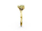 Yellow gold Fancy Yellow Heart  Solitaire Diamond Ring with Six-Prong Setting and Tapered Band_19