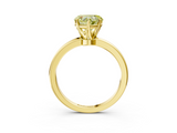 Yellow gold Fancy Yellow Heart  Solitaire Diamond Ring with Six-Prong Setting on a Classic Band_6