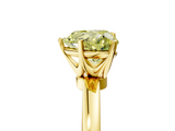 Yellow gold Fancy Yellow Heart  Solitaire Diamond Ring with Six-Prong Setting on a Classic Band_8