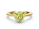 Yellow gold Fancy Yellow Heart  Solitaire Diamond Ring with Split Shank and Four-Prong Setting_12