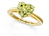 Yellow gold Fancy Yellow Heart  Solitaire Diamond Ring with Split Shank and Four-Prong Setting_13