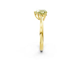Yellow gold Fancy Yellow Heart  Solitaire Diamond Ring with Split Shank and Four-Prong Setting_14