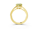 Yellow gold Fancy Yellow Heart  Solitaire Diamond Ring with Split Shank and Four-Prong Setting_15