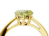 Yellow gold Fancy Yellow Heart  Solitaire Diamond Ring with Split Shank and Four-Prong Setting_16