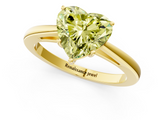 Yellow gold Fancy Yellow Heart  Solitaire Diamond Ring with Split Shank and Four-Prong Setting_21