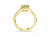 Yellow gold Fancy Yellow Heart  Solitaire Diamond Ring with Split Shank and Four-Prong Setting_23
