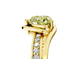 Yellow gold Fancy Yellow Heart  Solitaire Diamond Ring with Split Shank and Prong Setting_47