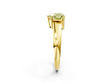 Yellow gold Fancy Yellow Heart  Solitaire Diamond Ring with Tapered Band and Four-Prong Setting_51