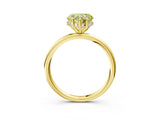 Yellow gold Fancy Yellow Heart  Solitaire Diamond Ring with a Classic Band and Four-Prong Setting 4