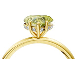 Yellow gold Fancy Yellow Heart  Solitaire Diamond Ring with a Classic Band and Four-Prong Setting 5