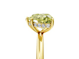 Yellow gold Fancy Yellow Heart  Solitaire Diamond Ring with a Classic Band and Four-Prong Setting