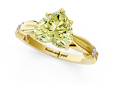 Yellow gold Fancy Yellow Heart  Solitaire Diamond Twisted Band with Four-Prong Setting_48